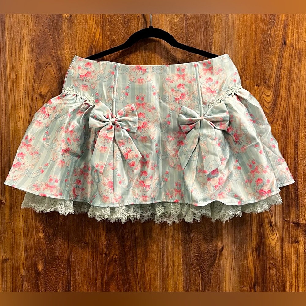 Sugar Thrillz satin bow skirt